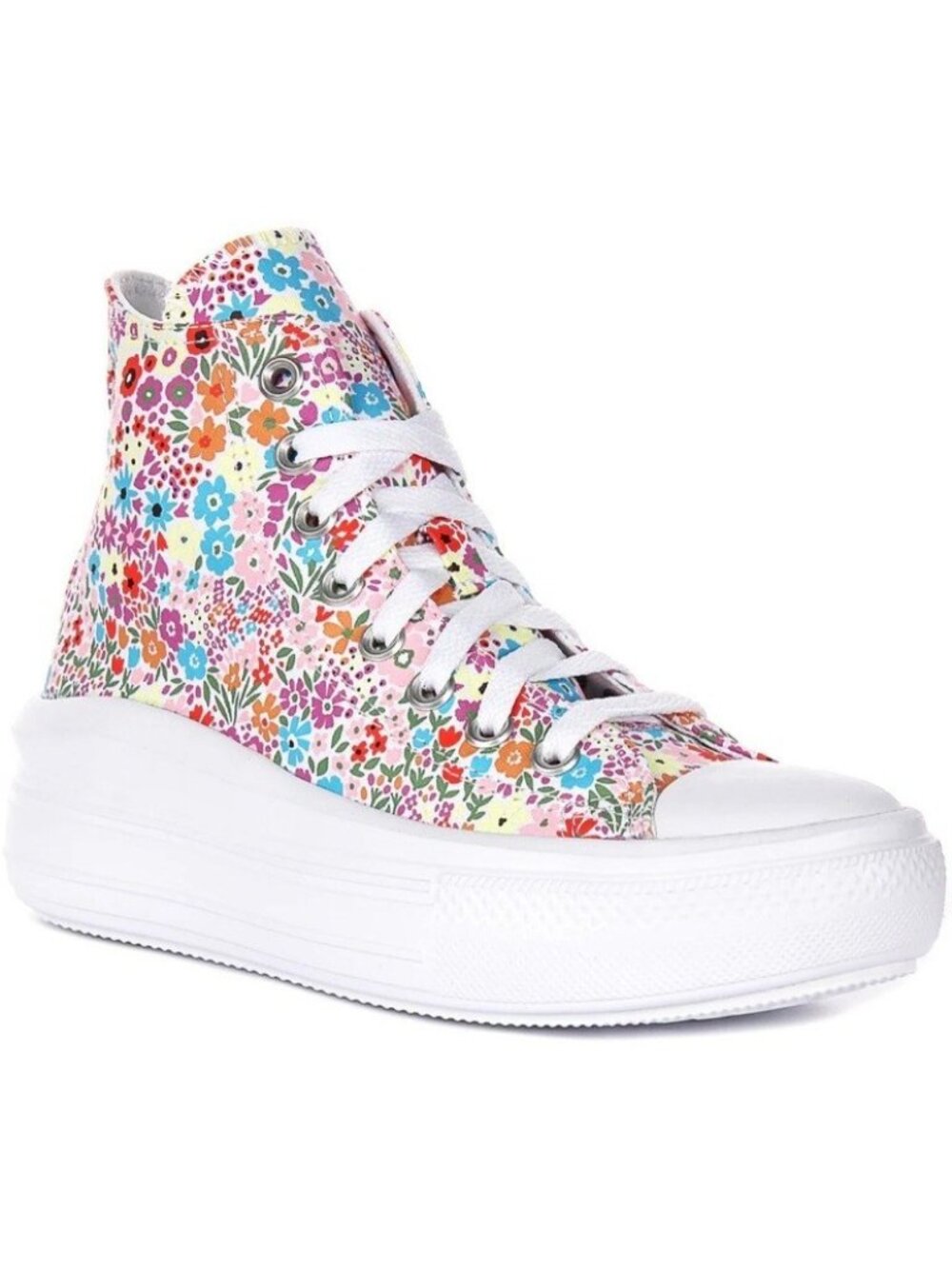 Converse Chuck Taylor All Star Move Platform Mini Flowers Shoes Sneakers 10.5